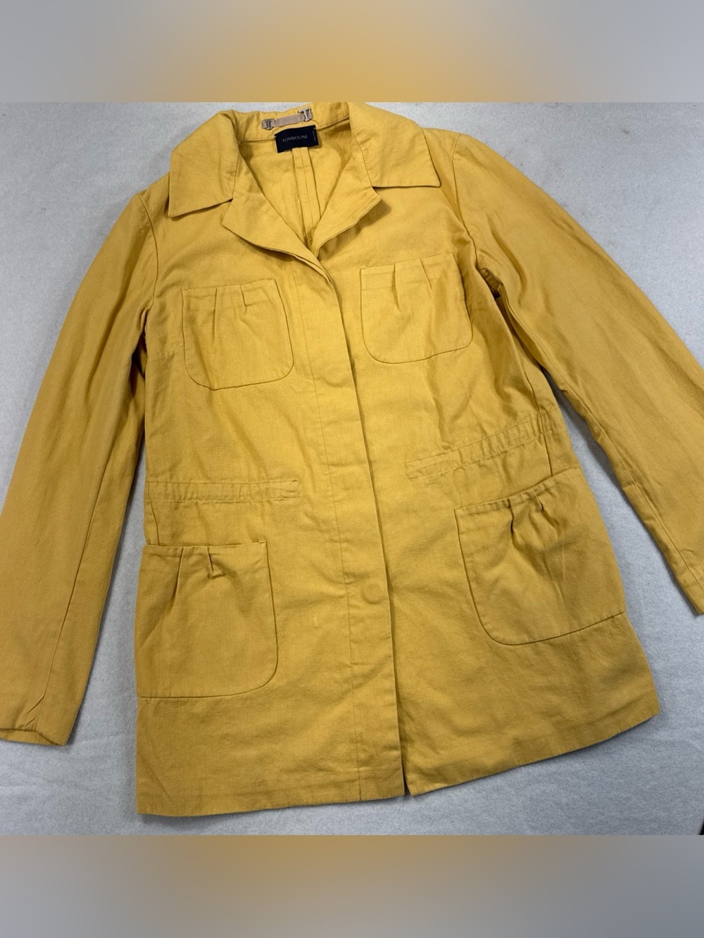 Tombolini Italian Cotton Safari Jacket Yellow  Euro Size 44 See Photos